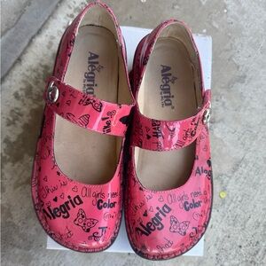 Alegria Pink Mary Jane Shoes